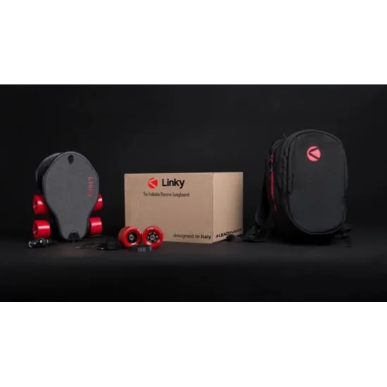 Linky Innovation Light Foldable Electric Skateboard with Remote - Black